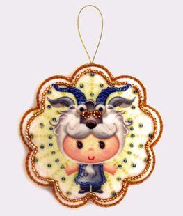 Bead Embroidery Kit Butterfly F130 Capricorn 10 х 10 см