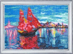 Bead Embroidery Kit Butterfly 331 Red Sails 24 х 35 см