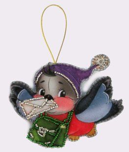 Bead Embroidery Kit Butterfly F030 Bullfinch 9 х 11 см