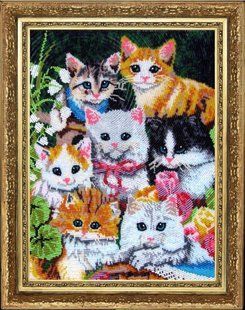 Bead Embroidery Kit Butterfly 593 Seven Kitties 34 х 25 см