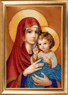 Bead Embroidery Kit Butterfly 827 Madonna with Jesus 35 х 24 см
