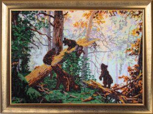 Bead Embroidery Kit Butterfly 594 Morning in the Pine Wood 34 х 49 см
