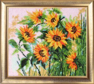 Bead Embroidery Kit Butterfly 284 Sunflowers 27 х 31 см