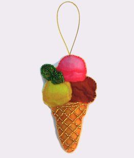 Bead Embroidery Kit Butterfly F033 Ice Cream 12 х 7 см
