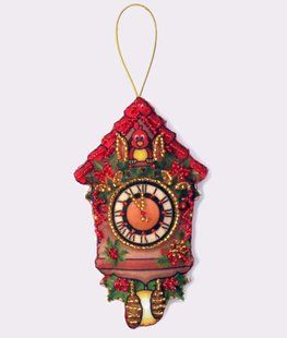 Bead Embroidery Kit Butterfly F085 Clock 12 х 7 см