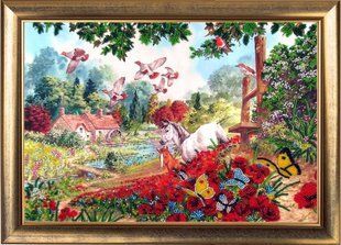 Bead Embroidery Kit Butterfly 595 Road Home 24 х 35 см