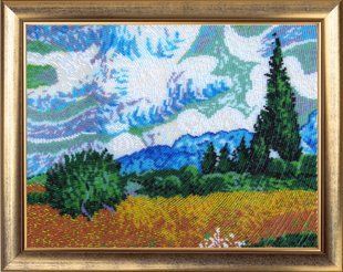 Bead Embroidery Kit Butterfly 335 Cypress Field 26 х 34 см