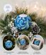 Bead Embroidery Kit Authentic Christmas Decor figure "Frosty pattern. Aquamarine"