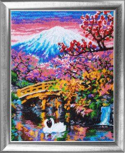 Bead Embroidery Kit Butterfly 386 Fuji Mountain. P. 2 34 х 27 см