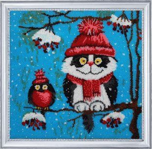 Bead Embroidery Kit Butterfly 538 Ashberry duet 27 х 28 см