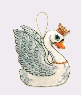Bead Embroidery Kit Butterfly F101 Swan 10 х 10 см