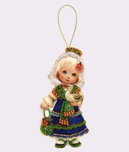 Bead Embroidery Kit Butterfly F050 Doll. Spain 12 х 7 см