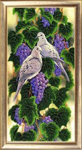 Bead Embroidery Kit Butterfly 539 Grape Branch 39 х 20 см