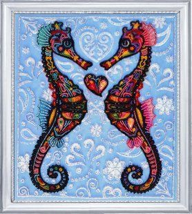 Bead Embroidery Kit Butterfly 647 Sea Horses 30 х 26 см