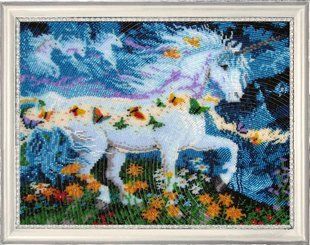 Bead Embroidery Kit Butterfly 597 Unicorn 26 х 34 см