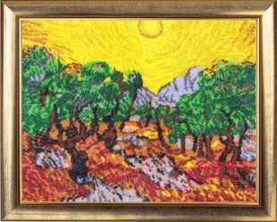 Bead Embroidery Kit Butterfly 337 Sun in the Olive Garden 27 х 34 см