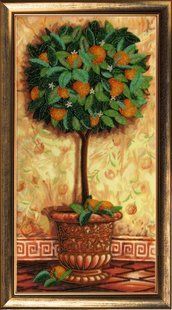 Bead Embroidery Kit Butterfly 288 Orange Tree 38 х 19 см