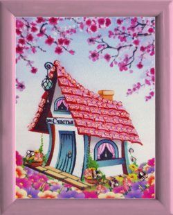 Схема для вишивки бісером Butterfly СМ120 Хатинка щастя 9 х 7 см