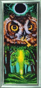 Bead Embroidery Kit Butterfly 543 Owl-Summer 39 х 16 см
