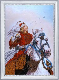 Bead Embroidery Kit Butterfly 442 Falcon Hunting 36 х 25 см