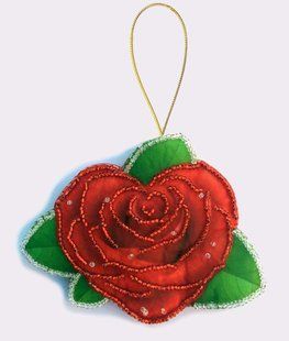 Bead Embroidery Kit Butterfly F039 Rose 9 х 12 см