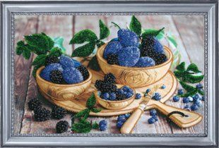Bead Embroidery Kit Butterfly 241 Blackberry Still-life 23 х 37 см
