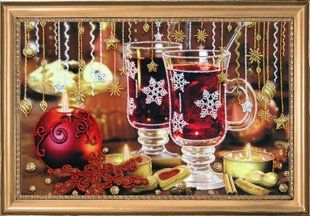 Bead Embroidery Kit Butterfly 291 Christmas Tea 25 х 37 см