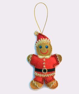 Bead Embroidery Kit Butterfly F040 Gingerbread Man 12 х 7 см