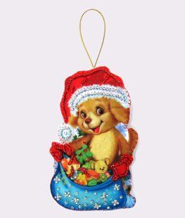 Bead Embroidery Kit Butterfly F092 Dog 12 х 8 см