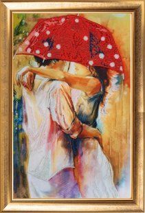 Bead Embroidery Kit Butterfly 836 Couple under Umbrella 39 х 25 см