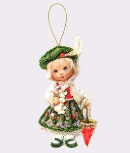 Bead Embroidery Kit Butterfly F041 Doll. France 12 х 7 см
