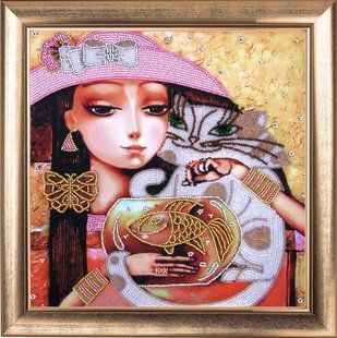 Bead Embroidery Kit Butterfly 444 My Favourite 25 х 25 см