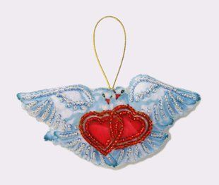 Bead Embroidery Kit Butterfly F093 Doves 6 х 12 см