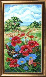 Bead Embroidery Kit Butterfly 294 Summer. Poppies39 х 22 см