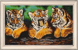 Bead Embroidery Kit Butterfly 655 Three Little Tigers 23 х 39 см