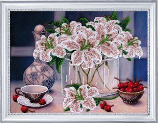 Bead Embroidery Kit Butterfly 245 Still-life with Cherries 25 х 34 см