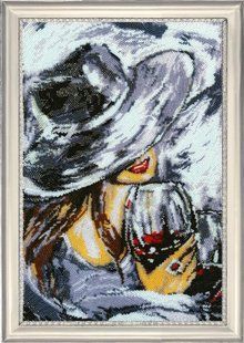 Bead Embroidery Kit Butterfly 839 Lady with a Goblet 37 х 24 см