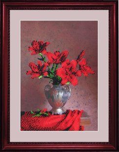 Bead Embroidery Kit Butterfly 201 Velvet Bouquet 33 х 23 см