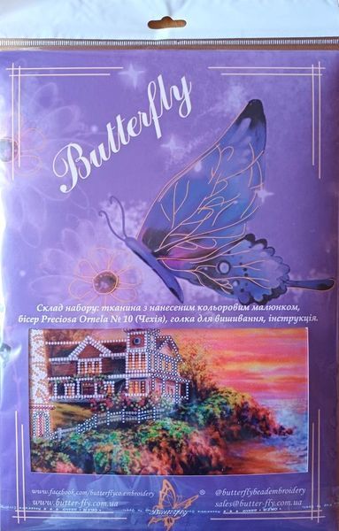 Набір для вишивання бісером Butterfly 302 Маяк 24 х 31 см 302 фото