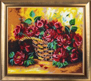 Bead Embroidery Kit Butterfly 181 Sunny Roses 28 х 31 см