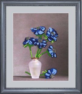 Bead Embroidery Kit Butterfly 202 Blue Dream 26 х 23 см