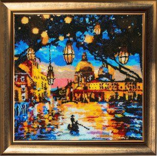 Bead Embroidery Kit Butterfly 754 Lights upon the Water 27 х 27 см