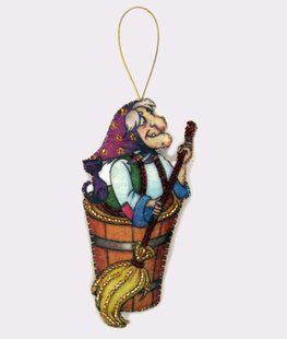Bead Embroidery Kit Butterfly F104 Baba Yaga 11 х 6 см