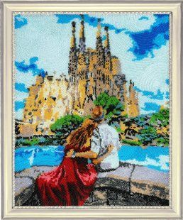 Bead Embroidery Kit Butterfly 756 Sagrada Familia 34 х 27 см