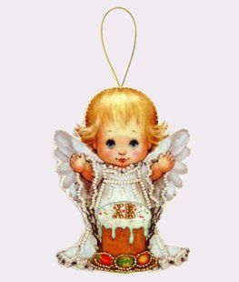 Bead Embroidery Kit Butterfly F054 Easter Angel 12 х 9 см