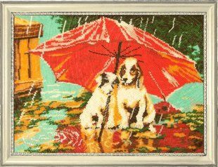 Bead Embroidery Kit Butterfly 615 Umbrella for Two 25 х 34 см