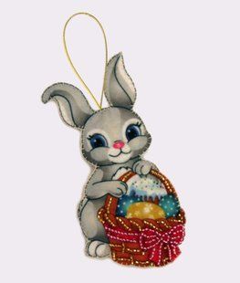 Bead Embroidery Kit Butterfly F055 Easter Hare 12 х 7 см