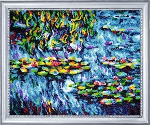 Bead Embroidery Kit Butterfly 187 "Water Lillies. After C. Monet" 28 x 35 cm