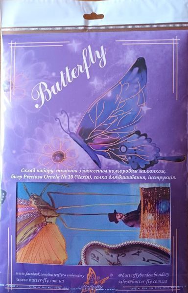 Bead Embroidery Kit Butterfly 757 Beyond the Time 37 х 28 см